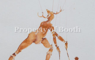 © Armond Lara, Study of Deer Dancer, 1999, iron oxide on paper, 19.5 x 14", Gift of Wells Real Estate Fund, Inc.