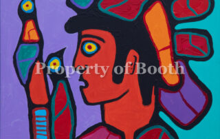 © Norval Morrisseau, Honouring the Earth's Spirit, n.d., acrylic on board, 28 x 21.5", Gift of Wells Real Estate Fund, Inc.