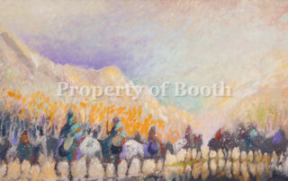 © Earl Biss, Heading Towards Autumn Camp at Red Lodge, 1996, oil on canvas, 22 x 57.5", Gift of Wells Real Estate Fund, Inc.