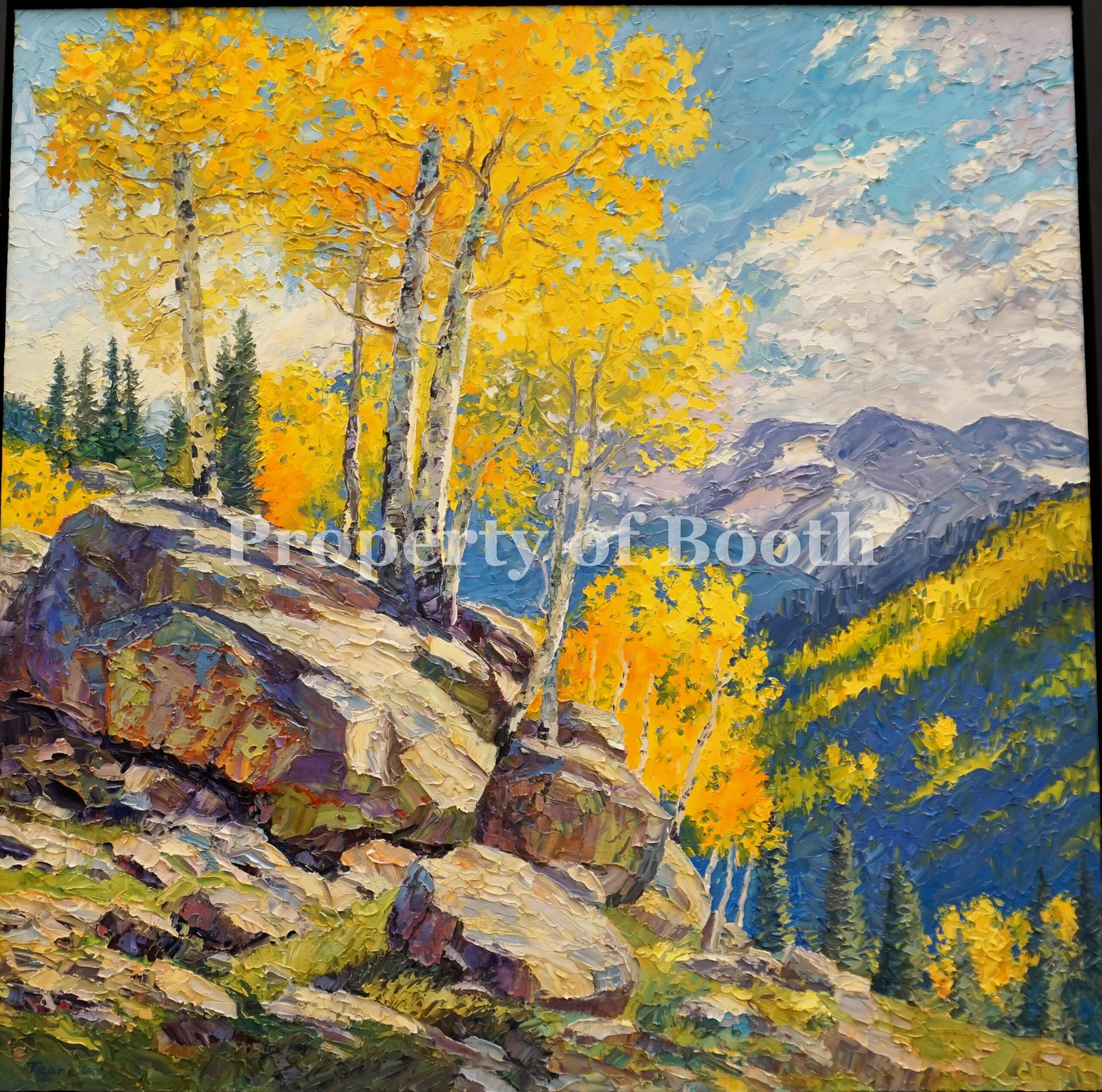 © Brad Teare, Alpine Sanctuary, 2025, oil on canvas, 48 x 48"