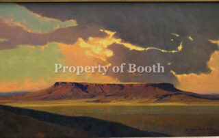 © R Tom Gilleon, August Heat Fort Mountain, n.d., oil on canvas, 20 x 36", Gift of Mary Carole Cooney and Henry Bauer